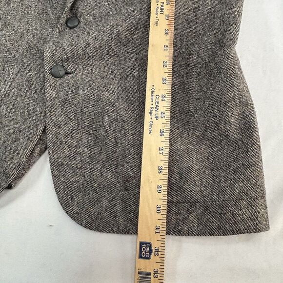 HUNT CLUB VINTAGE Virgin Wool Blazer Brown Suit Jacket Elbow Patches - Picture 7 of 12